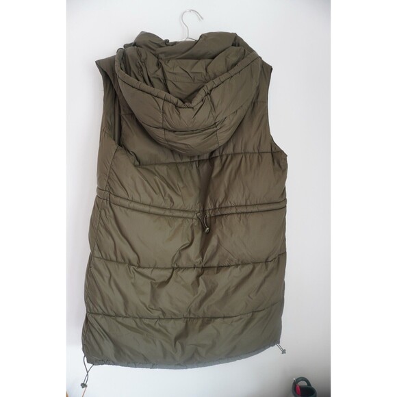 Zara Womens KHAKI Green Puffer Padded Gilet Bodywarmer Sleeveless Coat- Size M - Picture 11 of 12